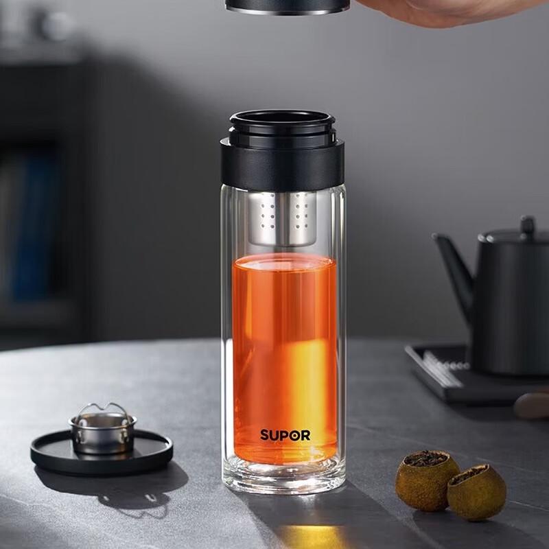 SUPOR Double-Layer Tea Infuser Glass Cup