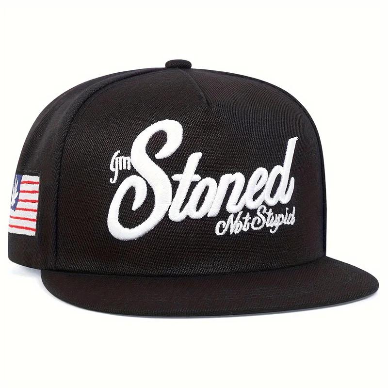 Unisex Stoned Letter Embroidery Hip-hop Hats Spring Autumn Outdoor Adjustable Casual Baseball Caps Trucker Caps Sunscreen Hat