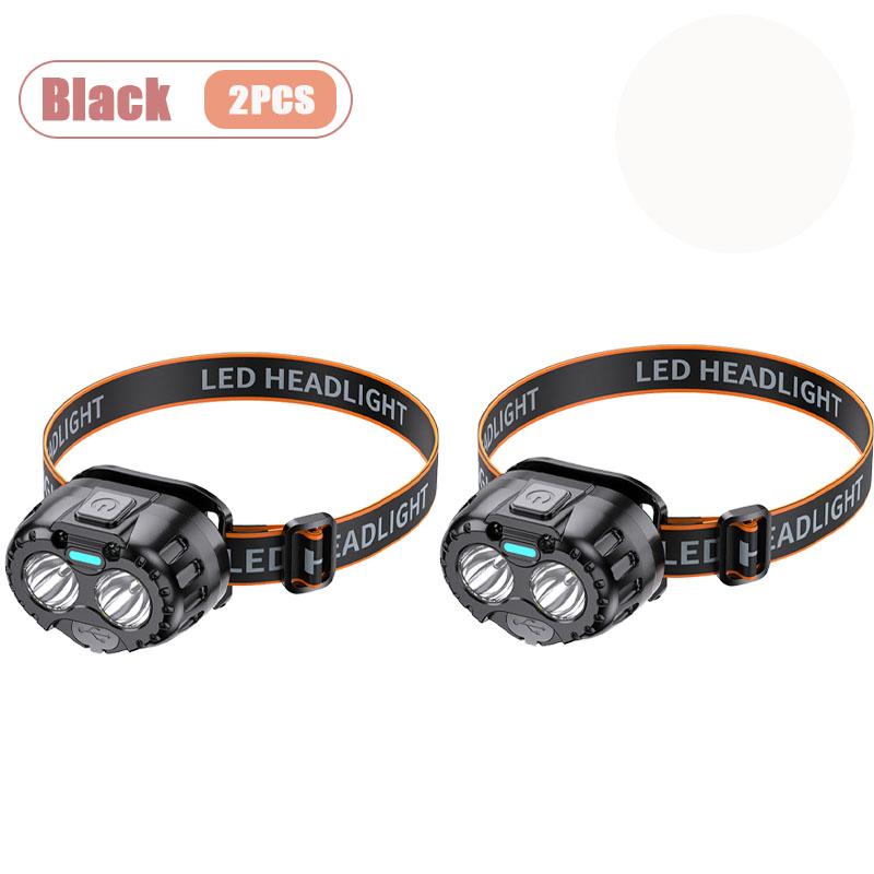 1-4PCS Super Bright LED Headlamp Rechargeable Motion Sensor Waterproof Head Light  Life for Night Fishing Mining Construction
