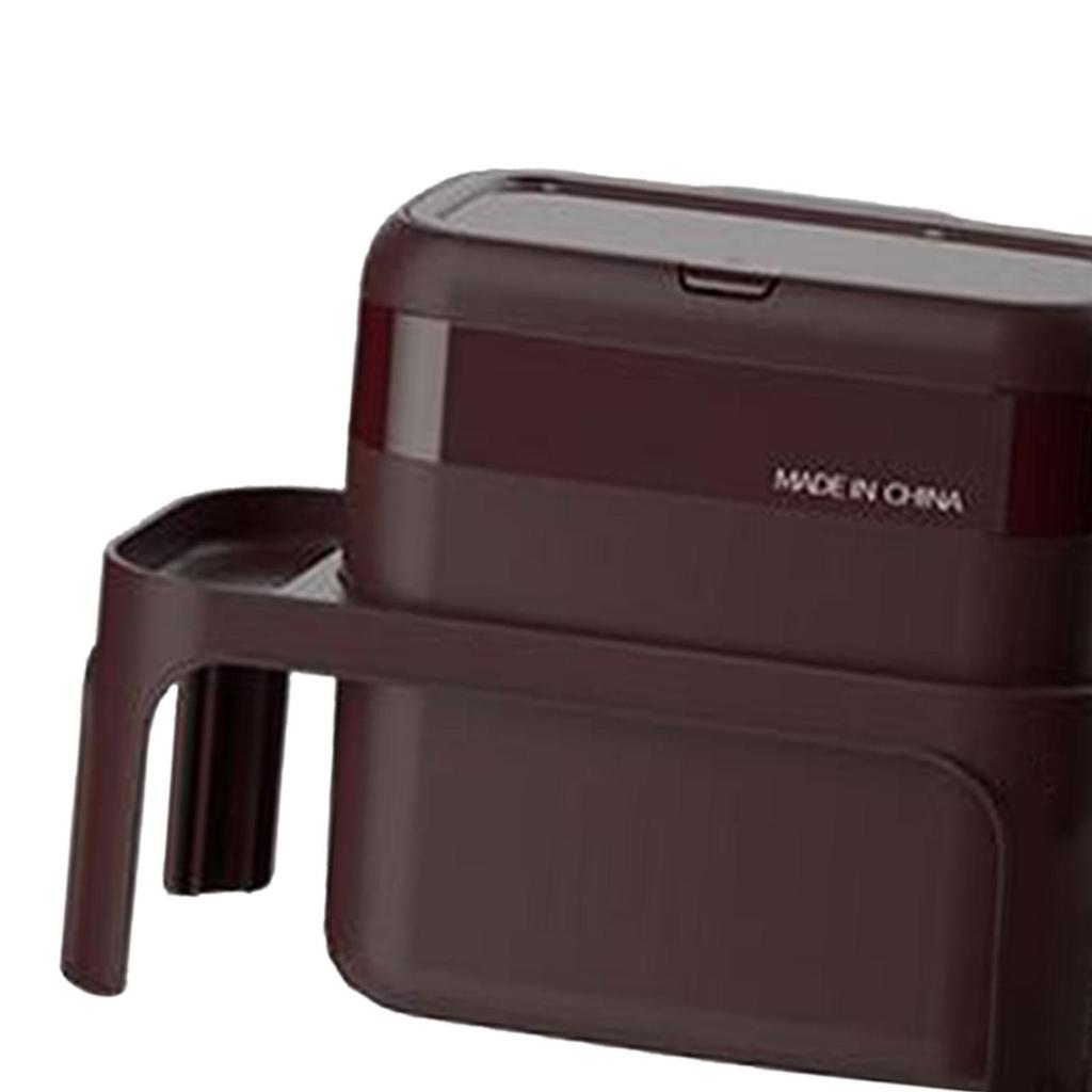 7L Car Trash Can with Lid Vehicle Garbage Bin Easily Install Universal Auto