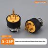 1Pcs Detachable Assembly In-Line Power Cord Plug 125V American 15A Nema 1-15P 5-15P Us Industry Waterproof Wiring Plug Connector