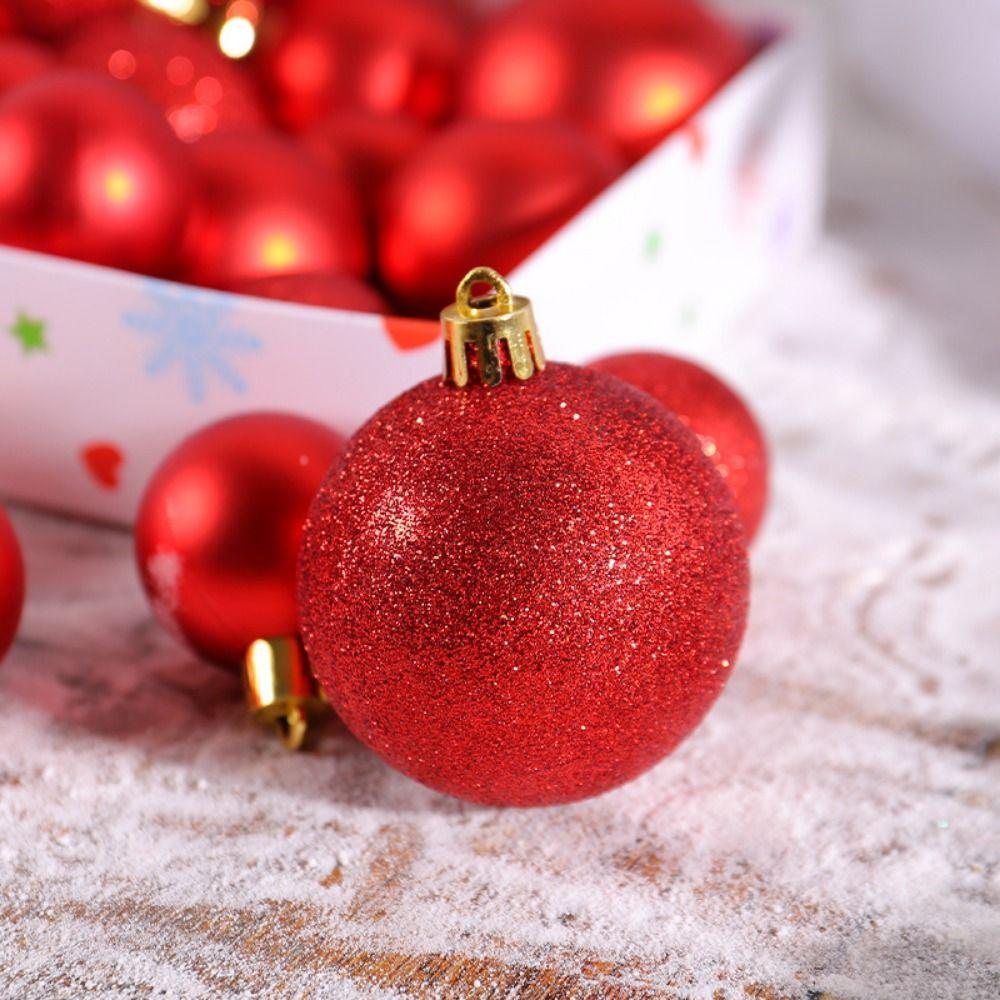 42Pcs Colorful Electroplated Christmas Hanging Balls 3/4/5cm Xmas Tree Pendants  Photographic Props