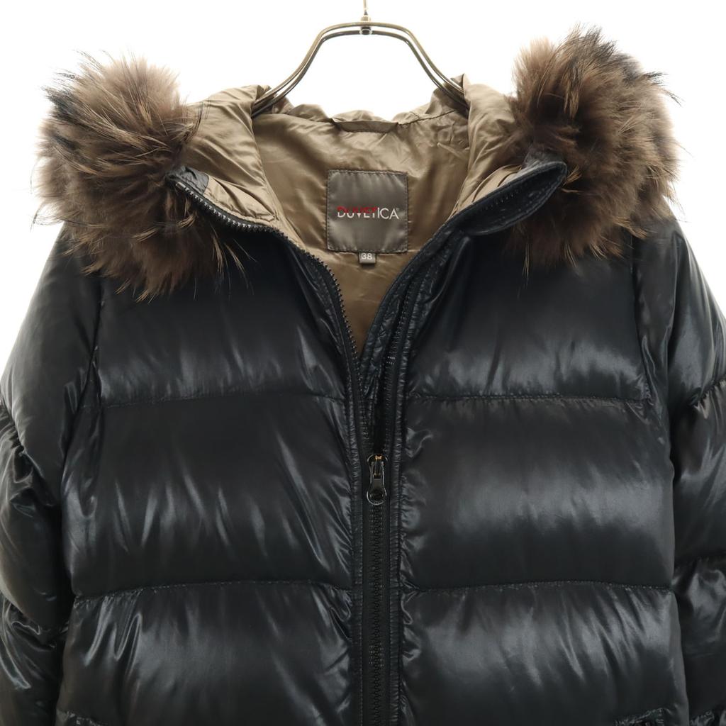 DUVETICA kappa down coat 38 Charcoal black With raccoon fur Women Used