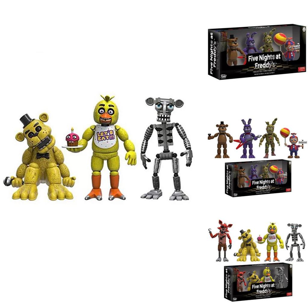 Stunning 4pcs Five Nights At Freddy's Pizza Simulator Action Figures For Ultimate Collection