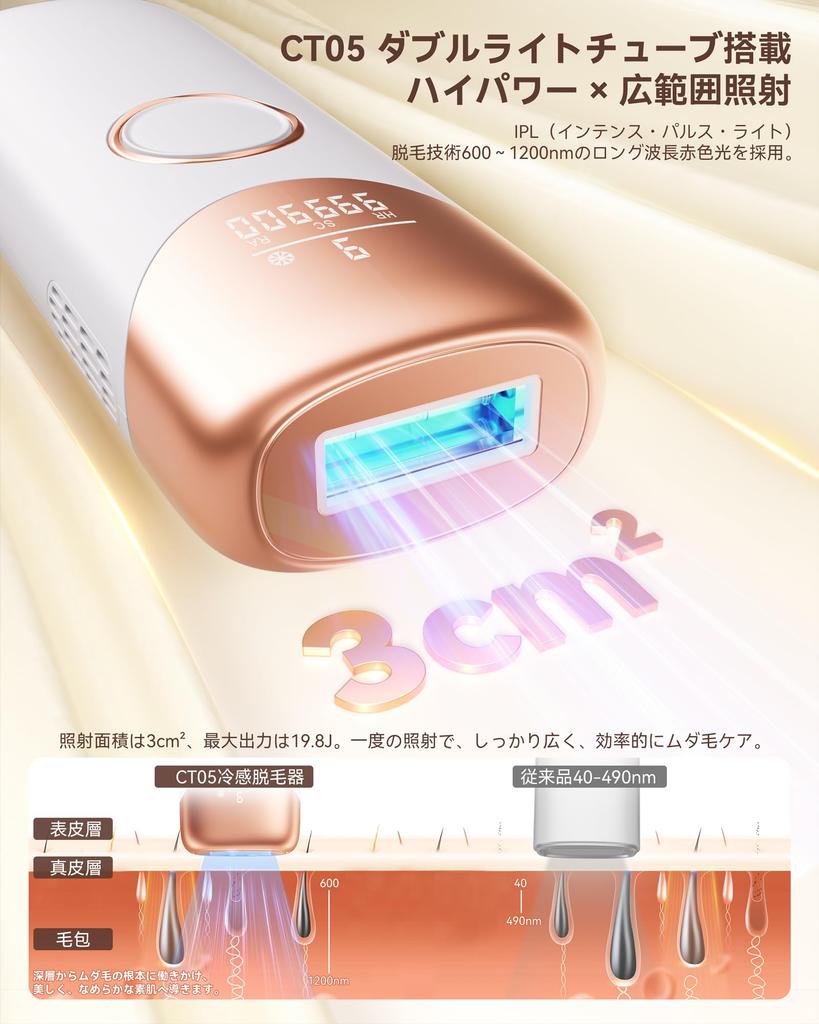 YUNDOO Hair Removal Device for VIO Areas New Cooling Hair Removal IPL Light Hair Removal Device for Men and Removal Dual Cooling Ice Painless Hair 9