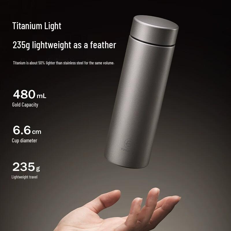 FUGUANG Pure Titanium Double-Wall Vacuum Mug