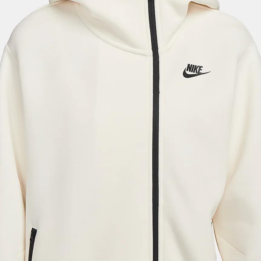 Nike Tech Fleece Irregular Hooded Loose Fit Jacket Women jackets Ivory FB8244-110