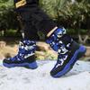 Children's Velcro High Top Velvet Warm Snow Boots Cotton Shoes for Boys and Girls Student Cotton Shoes