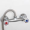 Hot and Cold Out Water Inlet Valve Metal Double Shower Faucet Valve Modern Diverter Valve