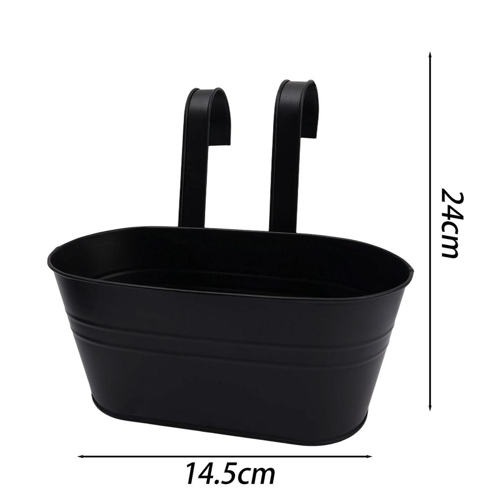 Metall Eisen Hängender Blumentopf Abnehmbarer Doppelhaken Zaun Pflanzentopf Gartenbau Dekor Bonsai Blumenständer Heim Balkon Dekor