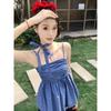 Kumikumi Sweet Gyaru Wind Plaid Pleat Cami Pack Women Summer Retro Age-Reducing Ribbon Sleeveless Top