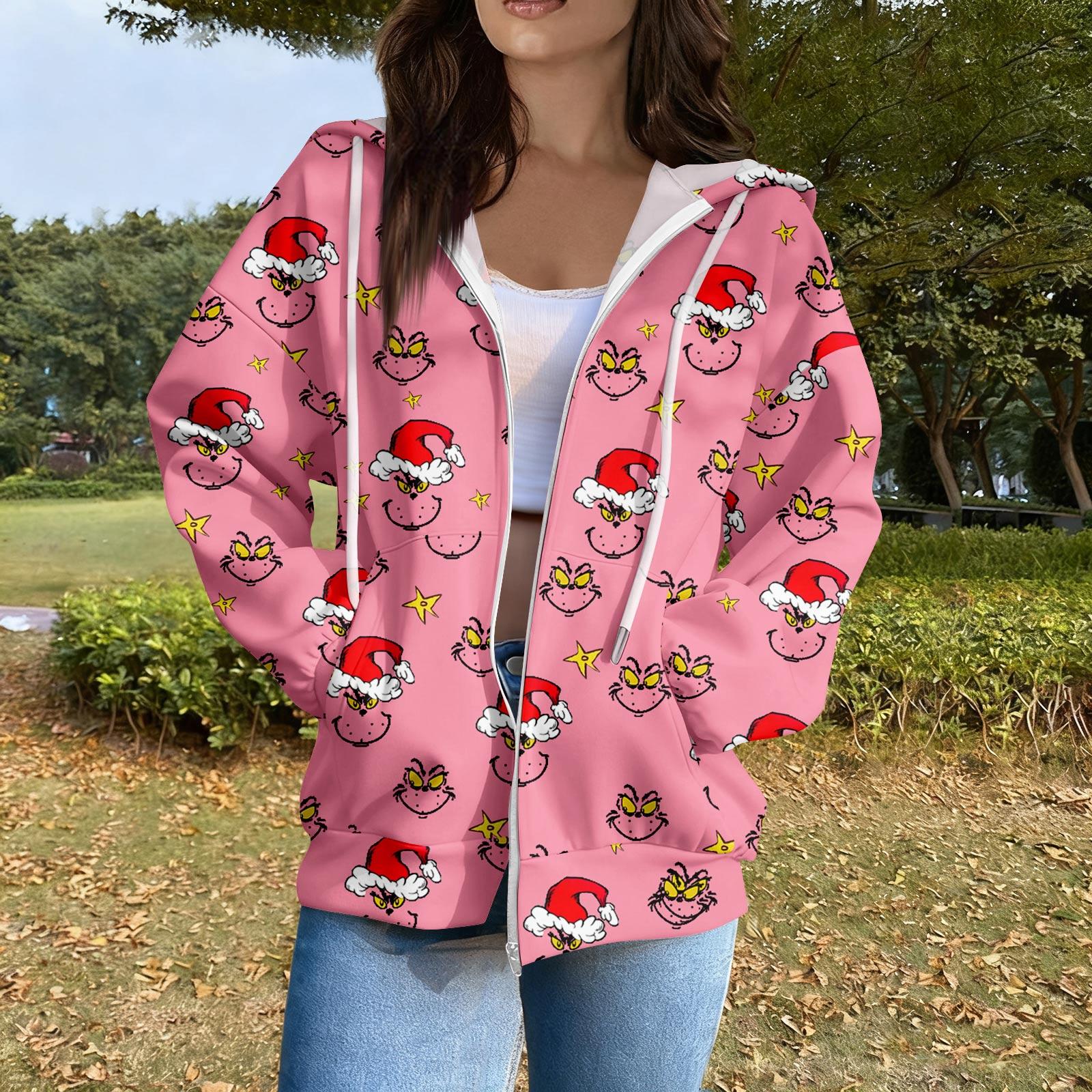 

Женская повседневная модная толстовка с длинным рукавом, на молнии, с принтом и капюшоном XL арбуз красный