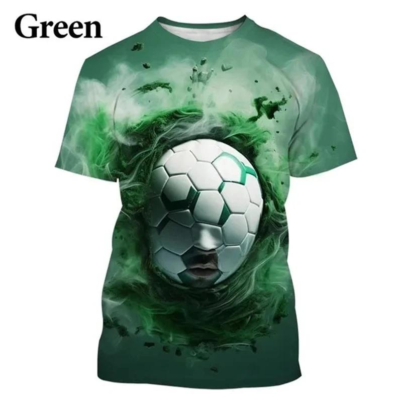 Fashion Creative Football 3D Print Pattern T-shirts Dizzy Super Cool Harajuku Style Casual Short-sleeved T Shirt