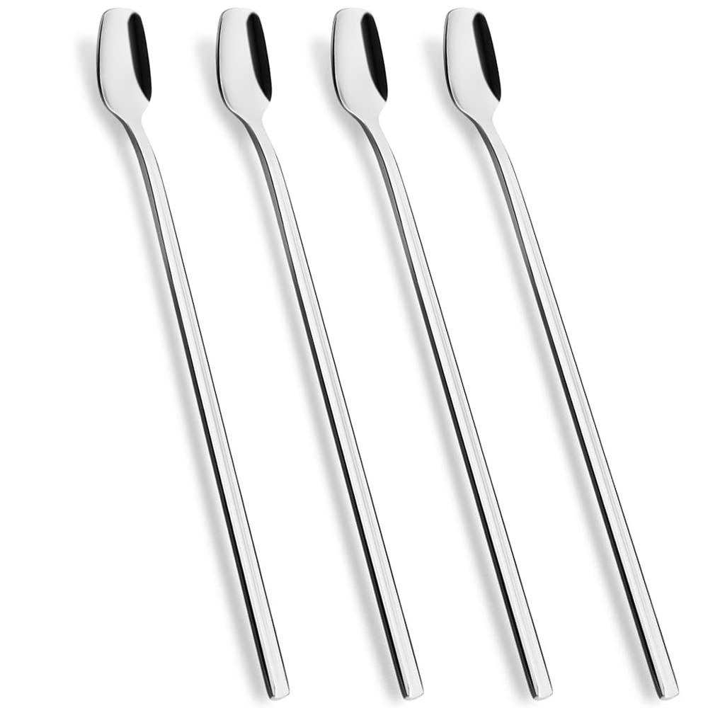 Leeseph Coffee Spoons Set of 4, Stainless Steel Long Handle Espresso Stirring Spoons Dessert Teaspoons