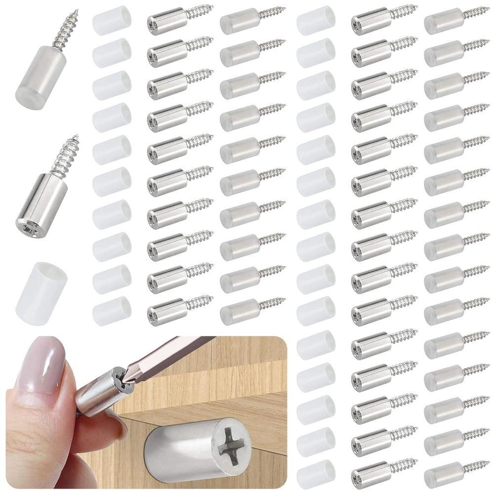 100Pcs Anti-Slip Rubber Sleeve Metal Shelf Support Nails Self-Tapping Screws  Home Improvement