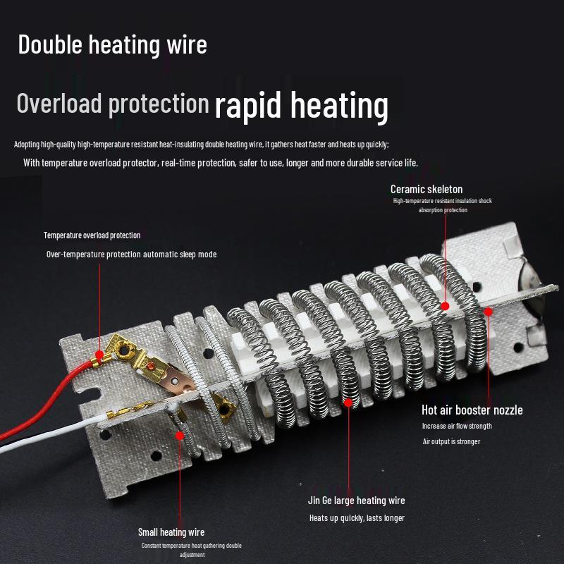 Hochleistungs-Industrie-Heißluftpistolen-Heizelement, 3- oder 5-adrig, 1600W Elektrischer Heizdraht