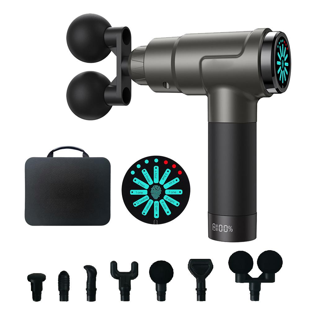 

Массажный пистолет для мышц 50 Вт Высокая мощность 1500 мАч Электрический Высокочастотный Глубокий Массаж Фасциальный Пистолет Для Расслабления Плеч Спины Ног Тела серый