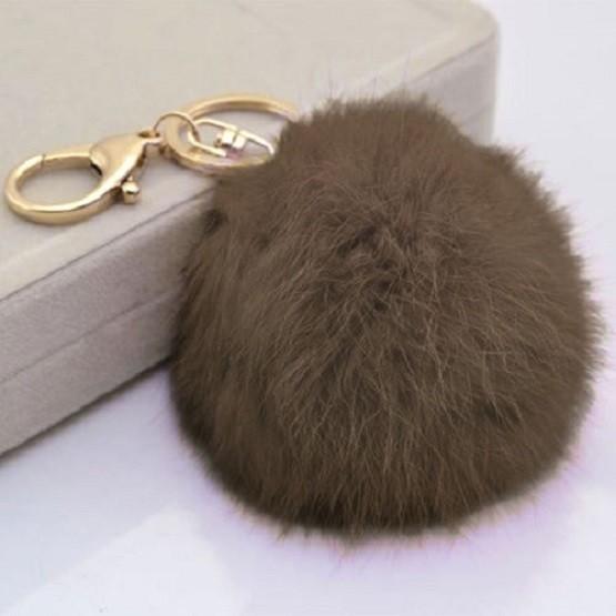 Charmantes Weiches Niedliches Kaninchenfell Pompom Schlüsselanhänger Für Handys Und Handtaschen