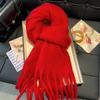Korean version of wool plaid scarf women's winter new fashion versatile thickened warm student couple plush scarf men
