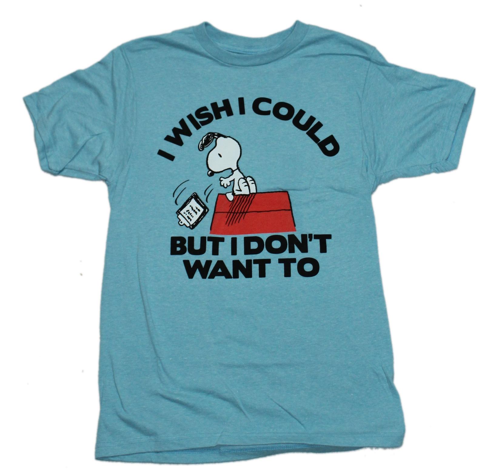 Peanuts New Adult T-Shirt - I Wish I Could but I Don t Want to S