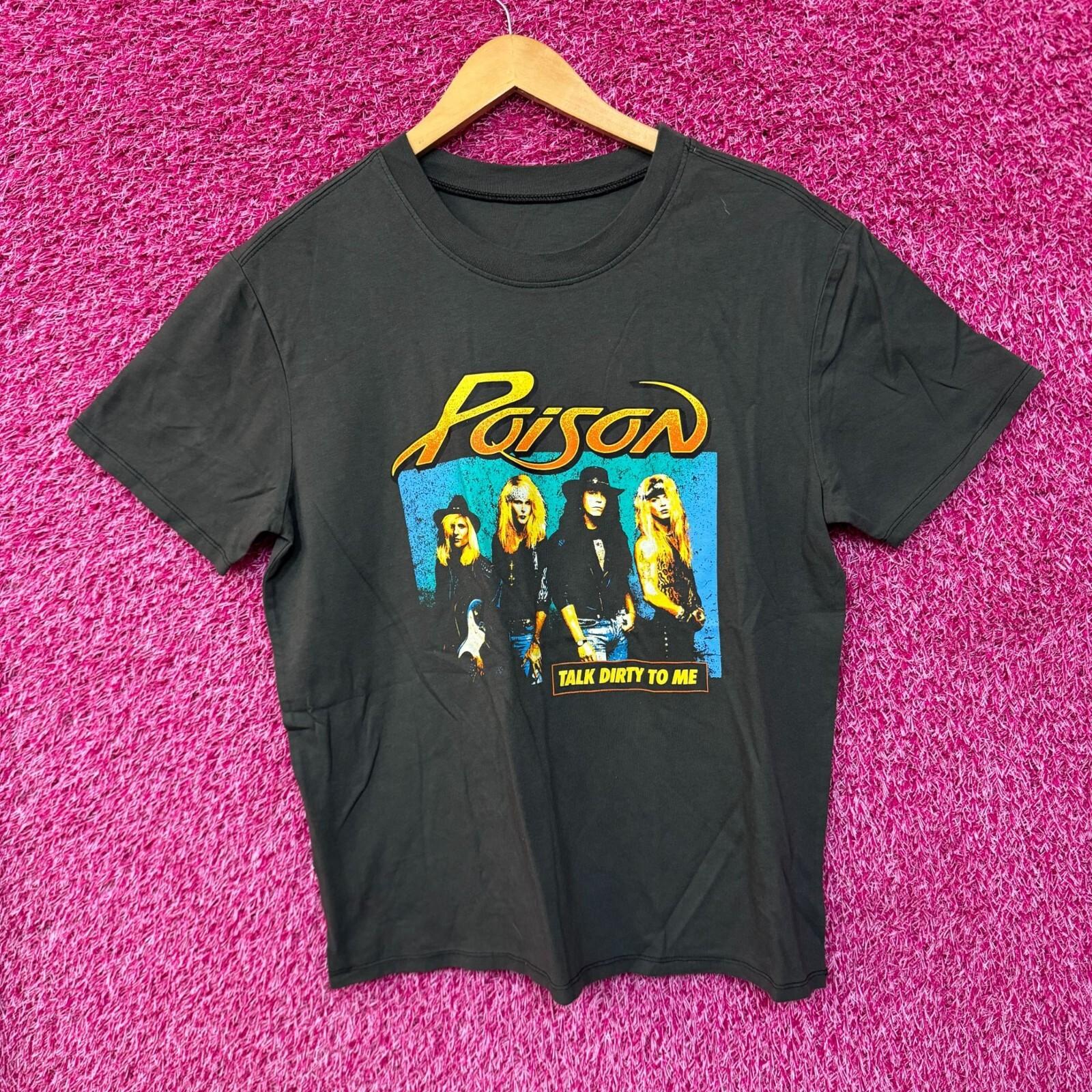 Poison Talk Dirty to Me Poster Oversized Glam Metal Tee M M