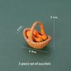 3Pcs/Set Dollhouse Simulation Vegetable Handheld Basket Model Mini Vegetables Decoration For 1/12 Dolls House Kitchen Play Toys