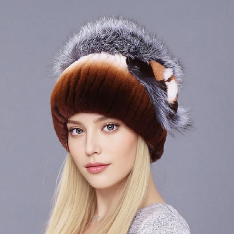 

Зимняя женская шапка из 100% натурального меха кролика Рекс, теплая женская шапка из настоящего меха кролика Рекс, эластичные шапки из натурального меха, теплые шапочки