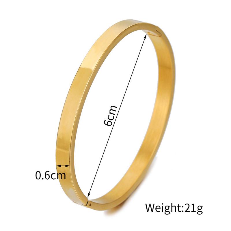 100% Stainless Steel Bangle Men Women 4mm 6mm 8mm Bracelet 3 Colors Leisure Versatile Accessories Valentine Day Gift For Lovers