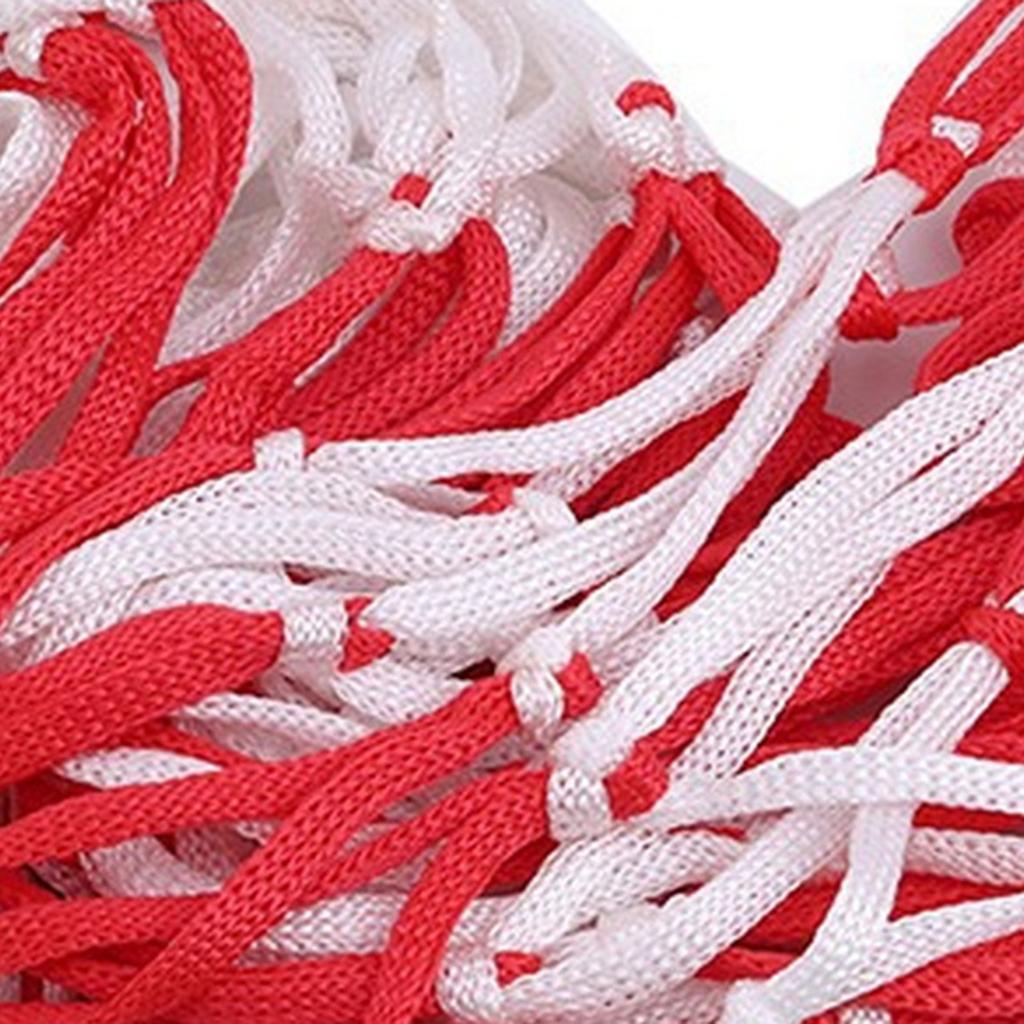 Praktická pohodlná přenosná taška na basketbalovou síť v červené bílé barvě Sportovní taška na míče s velkou kapacitou