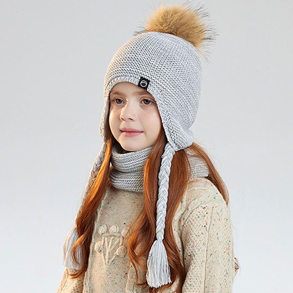 Plush Toddler Bonnet Warm Pompom Knitted Hats Fashion Beanies Hat Children's