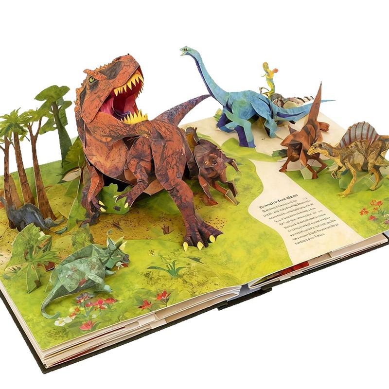 3D Encyclopedia Prehistorica Dinosaurs Marine Organism Folding Pop-Up Book Diverse Dinosaur Species Guide Perfect Gift