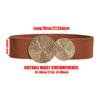 Elastic Waist Belt 6cm Wide Fashionable Buckle Decor Sash Adjustable Stretchy Belt for Women Dresses Jeans Trousers