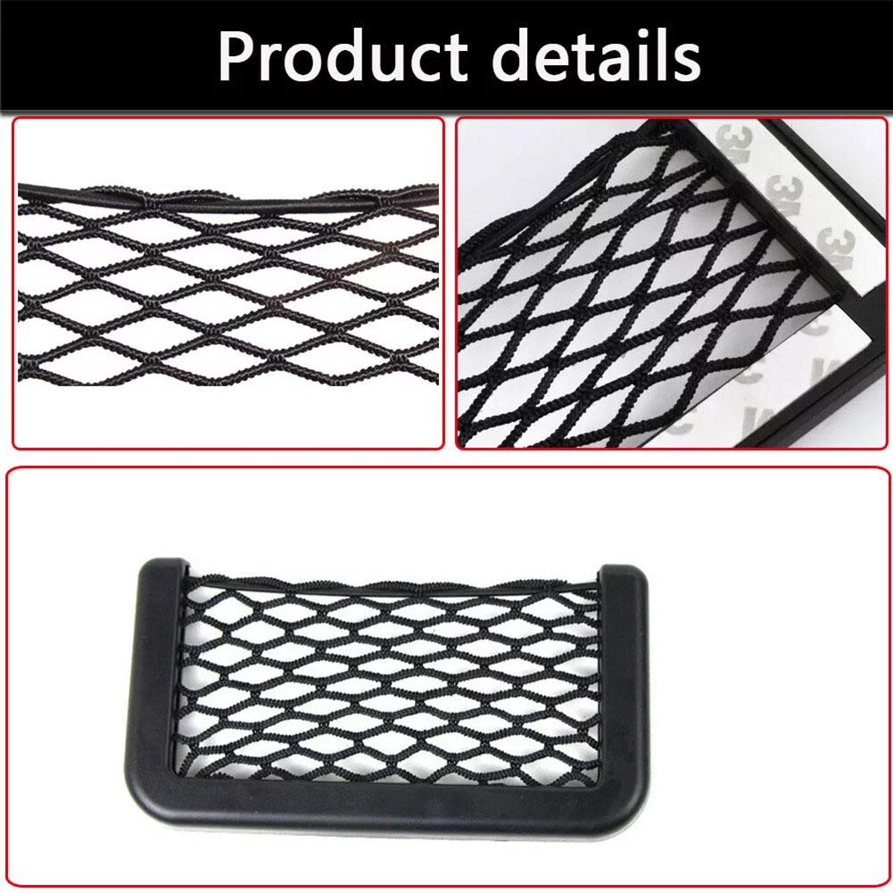 1 Stück Auto Sitzseite Innen Rückseite Kleinigkeiten Tasche Netz Aufbewahrungstasche Telefon Netztasche Halter Auto Aufbewahrungstasche Elastische Flexible Netze