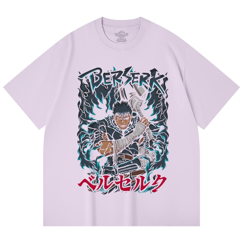230 Gsm 100% Cotton Berserk V10 Print Unisex Heavy Cotton T Shirt