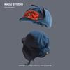 Retro Color Matching Versatile Bomber Hat for Men and Women Winter Fleece Warm Ear Protection Fashion Strap Pilot Cap