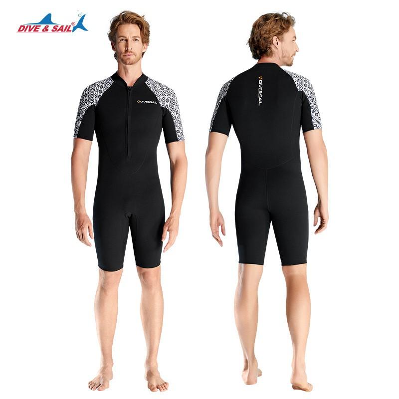 Mens 3mm Full-Body Short Sleeve Wetsuit Scuba Diving Snorkeling Surfing Swimming Jellyfish Protection