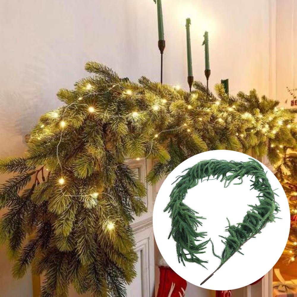 Pine Needles Realisticl Green Garland Real Touch Artificial Pine Tree Decor  Winter Decor
