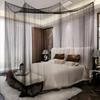Breathable Mosquito Net Canopy 4 Corner Post Bed Curtains  For Full/Queen/King Indoor Outdoor