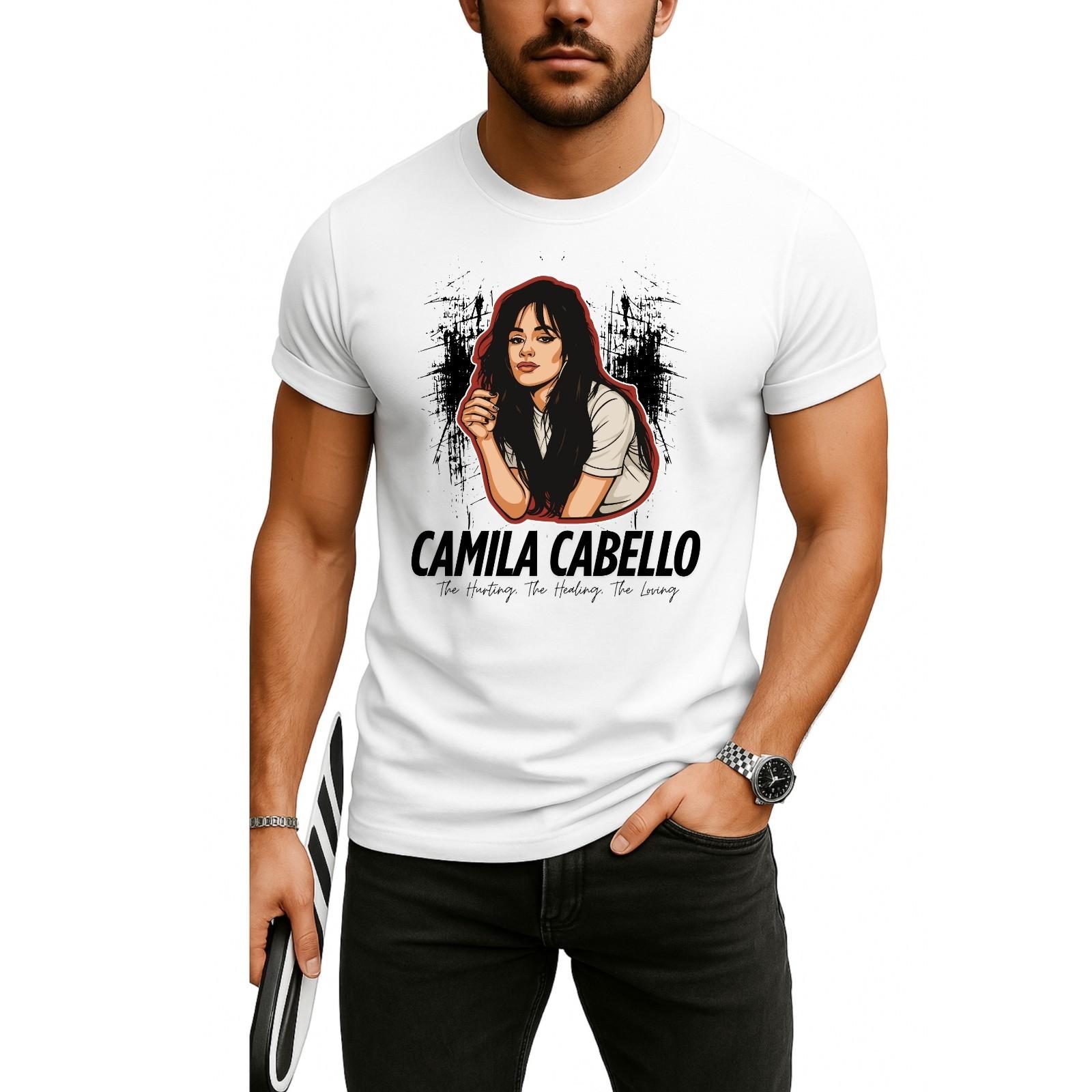 Cam ila Cab-ello Retro shirt, Cam ila Cab ello Vintage print T-Shirt Mens Womens Tees Top XL