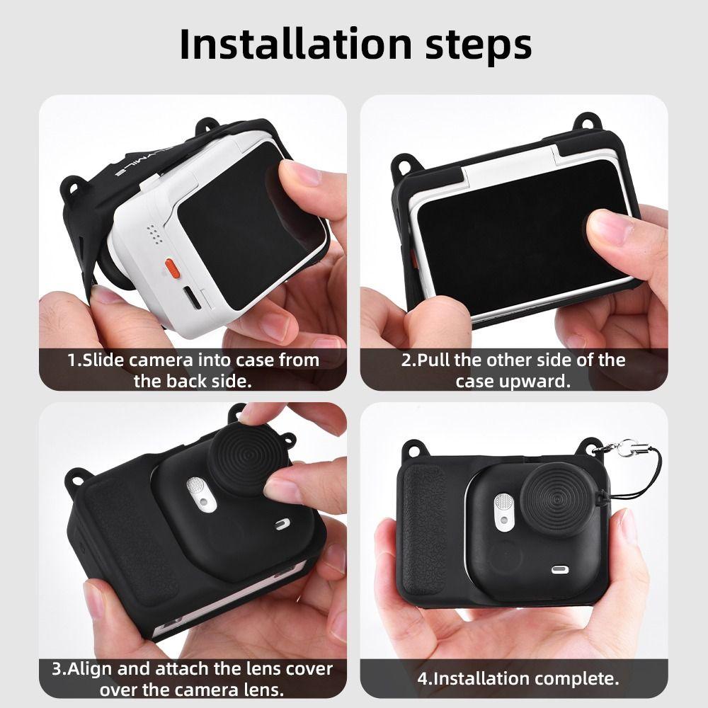 With Anti-lost Rope Camera Protector Lens Cap for Insta360 GO Ultra Action Camera Accessories
