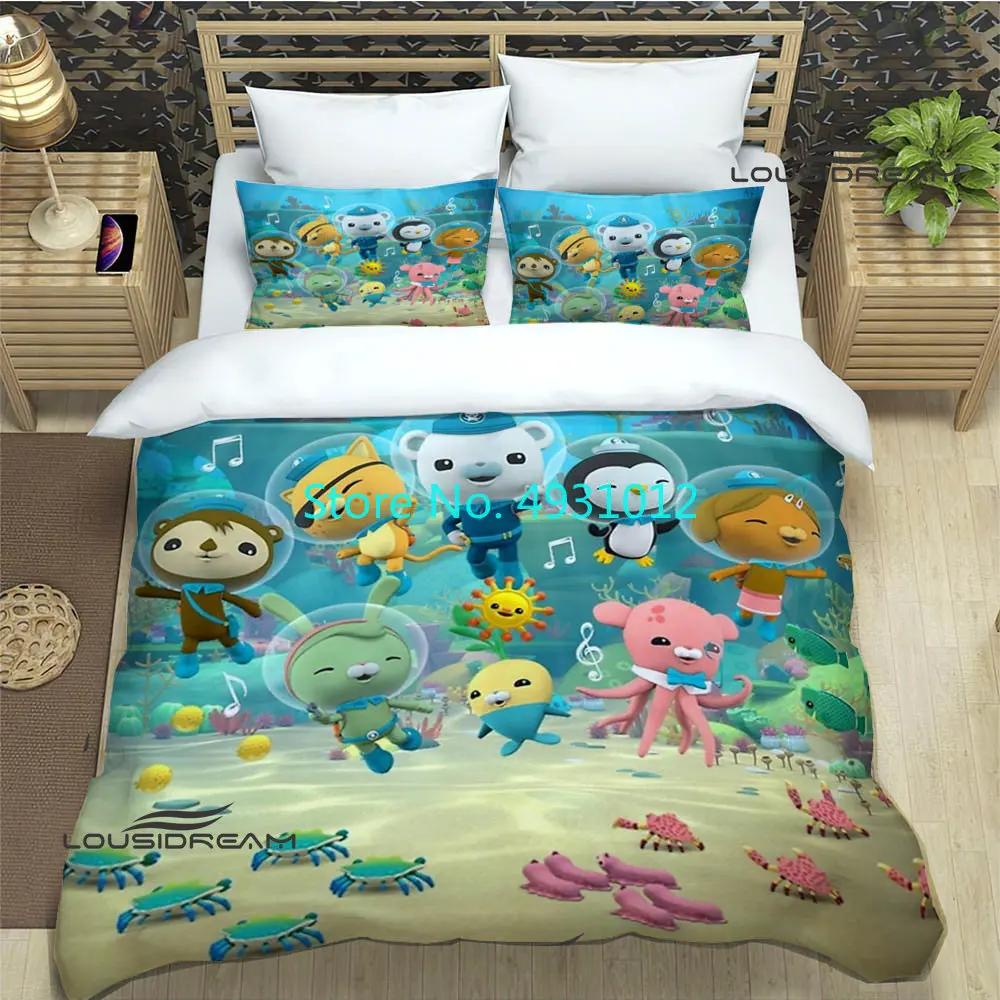 Anime Die Oktonauten Harajuku Kinderbettwäsche-Set Kissenbezug Bettwäsche Heimdekoration 3D-Druck Kinder Junge Mädchen Steppdecke Bettbezug Geschenk
