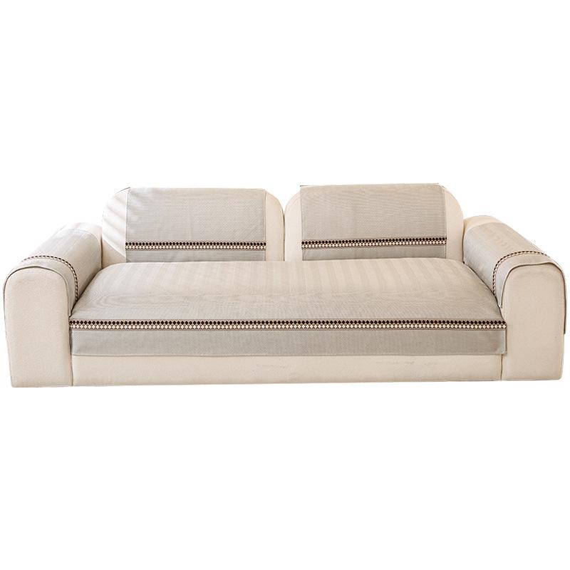 Cool Feeling Ice Silk Sofa Cushion Summer  New Light Luxury High Feeling Summer Sofa Mat Seat Cushion Non-Slip Cover