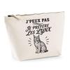 Toiletry Bag - PLANETEE - I Can't Minimalist - Beige 100% Cotton - 3 L (28×19×9 Cm) - Metal Zipper
