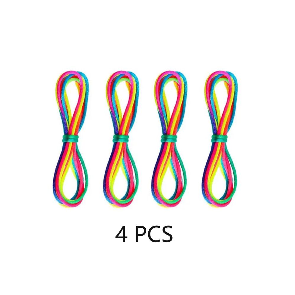 Rainbow Cats Cradle String 1.6M/63 Inch Long Rainbow Colourful Finger Rope Chinese Finger String Games Toy for Kids