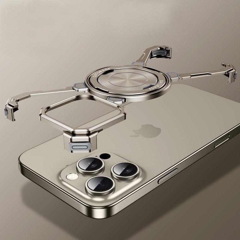 

Чехол Oatsbasf Magic Claw для iPhone 16 15 Pro Max с магнитным чехлом и подставкой Magsafe, тонкий противоударный бампер iPhone 15 Pro Max серый