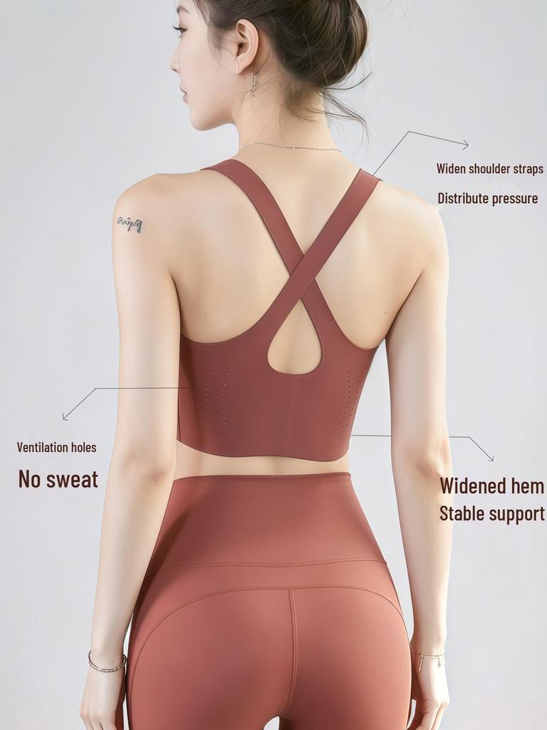 Women's Summer Yoga Tank Top with Chest Pads - Professional, High-End, Long Sleeveless Pilates Fitness Set