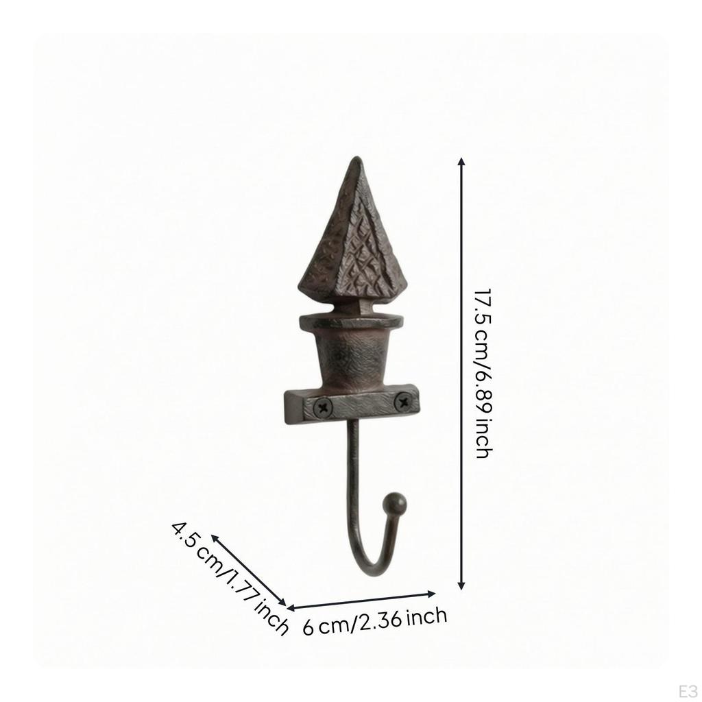 Bonsai Wall Hook Sculptural Cast Iron Decorative WallMounted Hooks for Entryway, Hallway,