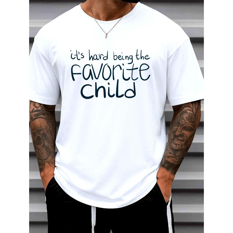 

Favorite Child Tee | Funny Humor Plain T-Shirt, White, Vintage-inspired, Comfortable Fit, Printed, Streetwear-inspired Couples Outfits S белый
