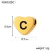 CARLIDANA Stainless Steel Alphabet Pendant Jewelry Accessories Gold Plated Black Letter Charm Heart Initial Beads for Jewelry