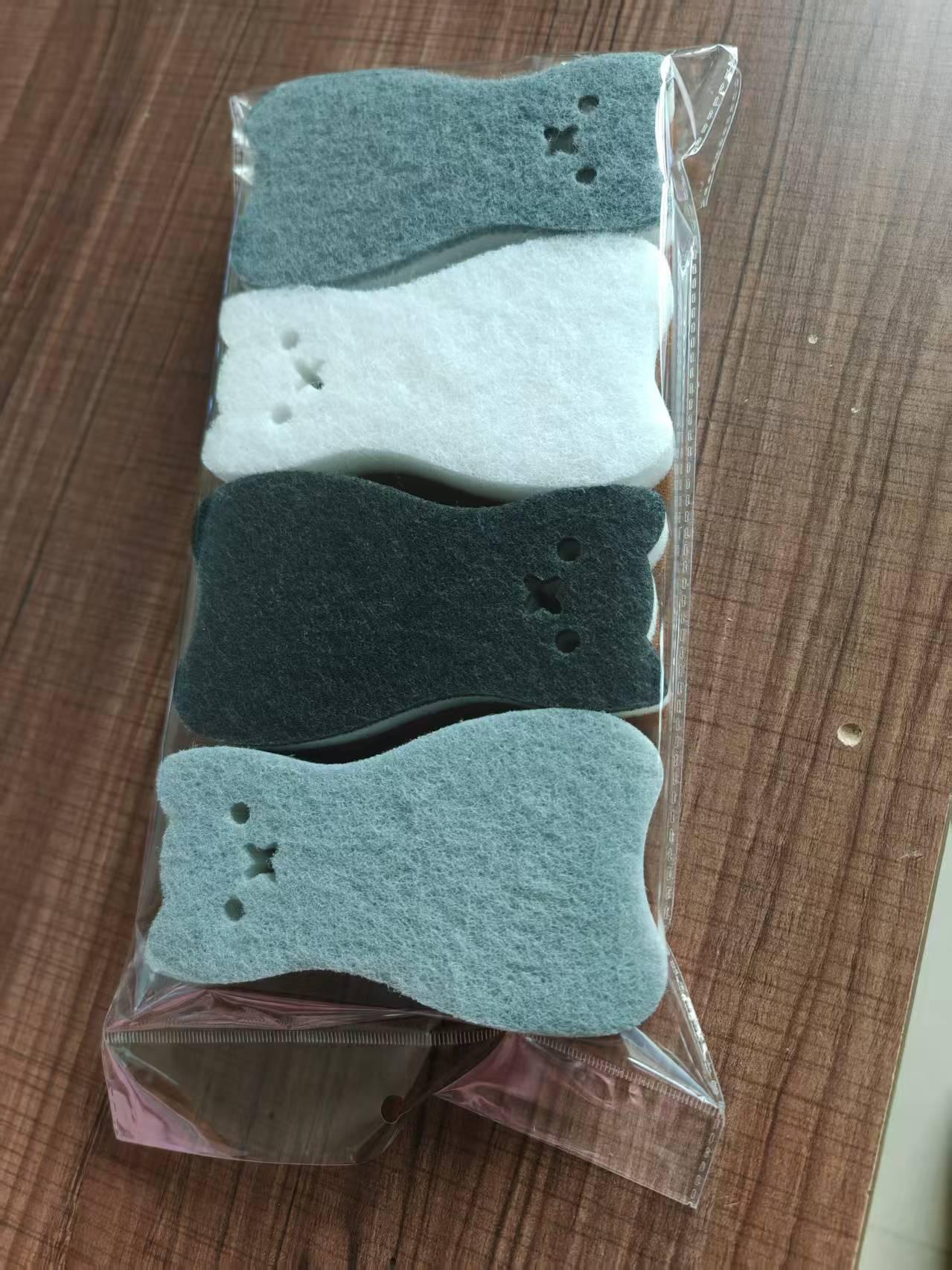

Multi-Layer Sponge Cleaning Pads 4pc Set Durable Heavy-Duty Scrubbing Sponges for Kitchen Bathroom Surface Cleaning and Stain Removal One Size